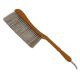 Beekeeping brush with wooden handle and integrated hive tool