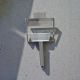 Full inox uncapping fork with spatula and double teeth